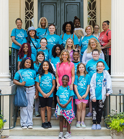 Đệ nhất phu nhân với câu lạc bộ Girls on the Run